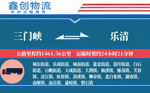 三门峡到乐清物流公司