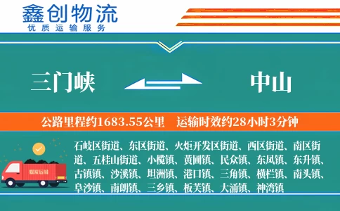 三门峡到中山物流公司