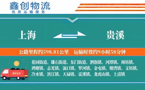 上海到贵溪物流公司