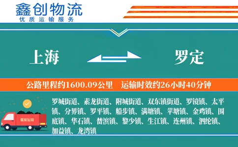 上海到罗定物流公司