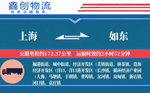 上海到如东物流公司