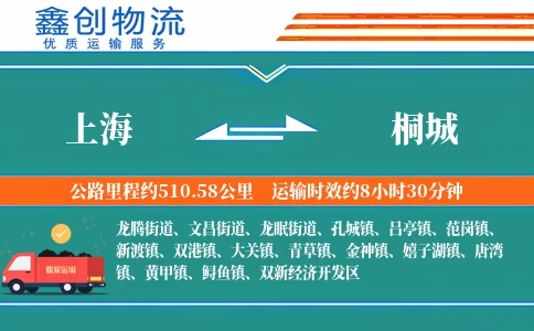 上海到桐城物流公司