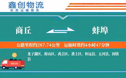 商丘到蚌埠物流公司