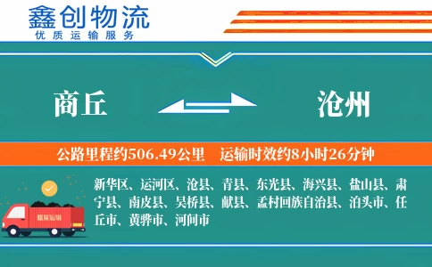 商丘到沧州物流公司