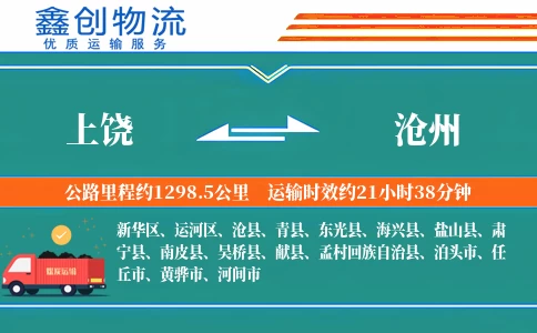 上饶到沧州物流公司