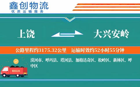 上饶到大兴安岭物流公司