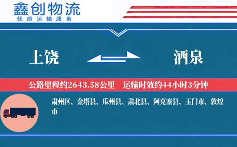 上饶到酒泉物流公司