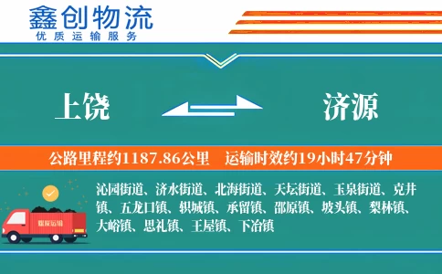 上饶到济源物流公司