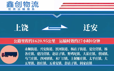 上饶到迁安物流公司