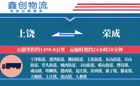 上饶到荣成物流公司