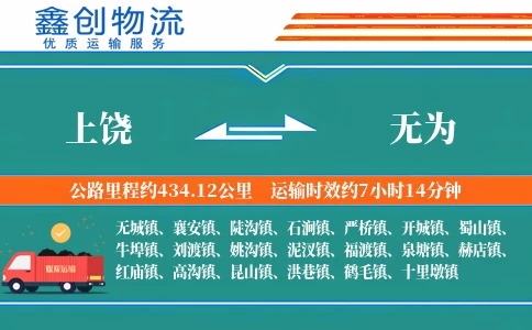 上饶到无为物流公司