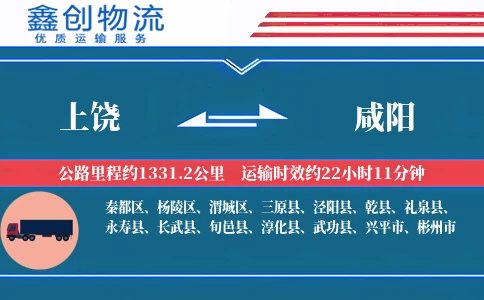 上饶到咸阳物流公司