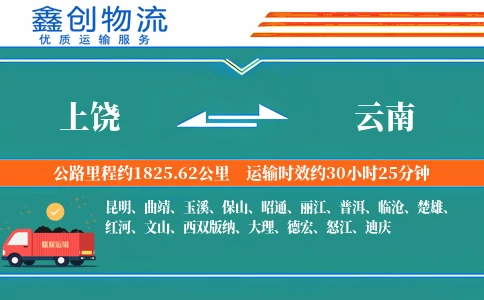 上饶到云南物流公司