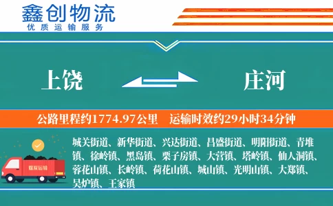 上饶到庄河物流公司