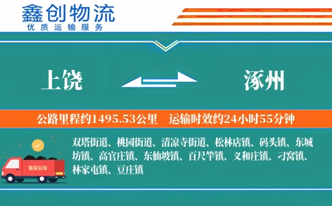 上饶到涿州物流公司