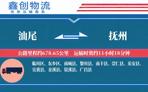 汕尾到抚州物流公司