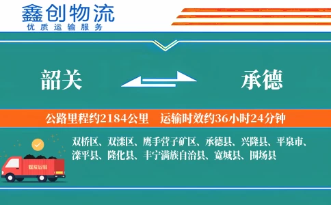 韶关到承德物流公司