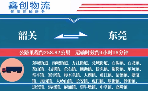 韶关到东莞物流公司