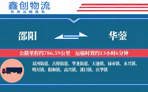 邵阳到华蓥物流公司