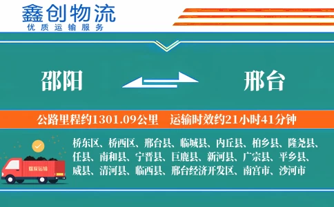 邵阳到邢台物流公司