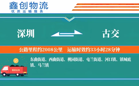 深圳到古交物流公司