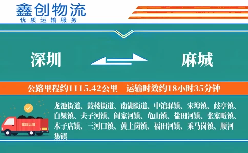 深圳到麻城物流公司