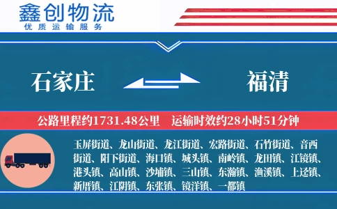 石家庄到福清物流公司