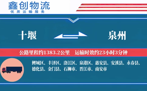 十堰到泉州物流公司