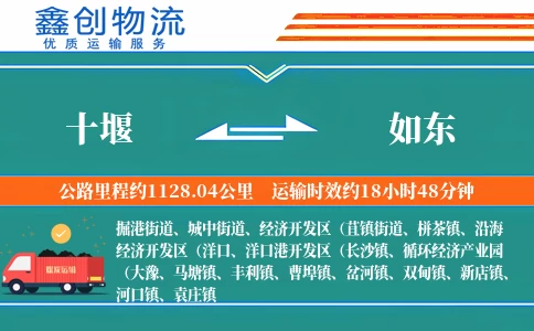 十堰到如东物流公司