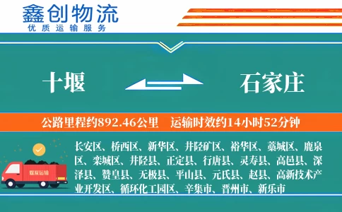 十堰到石家庄物流公司