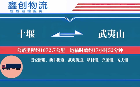 十堰到武夷山物流公司