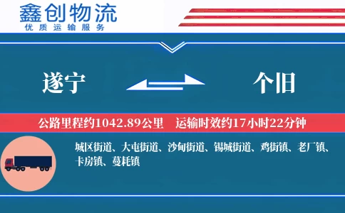 遂宁到个旧物流公司