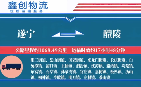 遂宁到醴陵物流公司