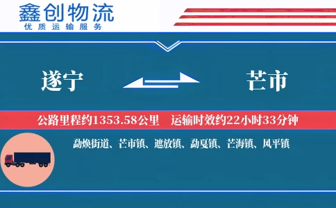 遂宁到芒市物流公司