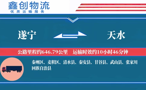 遂宁到天水物流公司