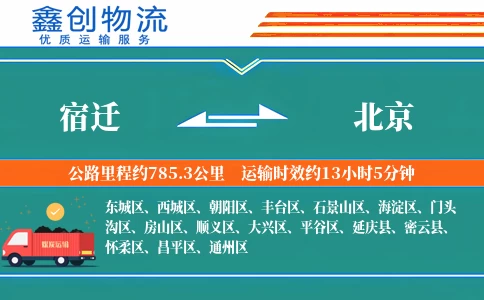 宿迁到北京物流公司