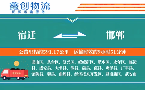 宿迁到邯郸物流公司