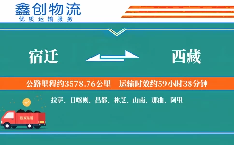 宿迁到西藏物流公司