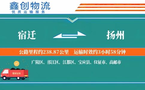 宿迁到扬州物流公司