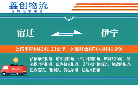 宿迁到伊宁物流公司