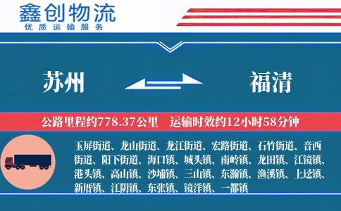 苏州到福清物流公司
