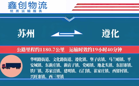 苏州到遵化物流公司