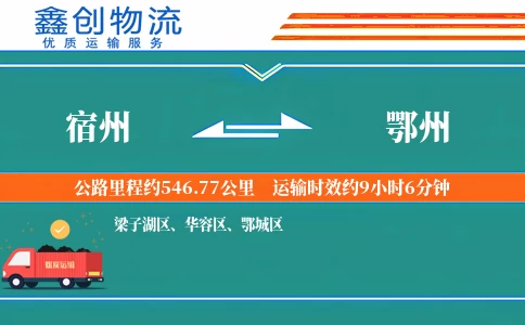 宿州到鄂州物流公司