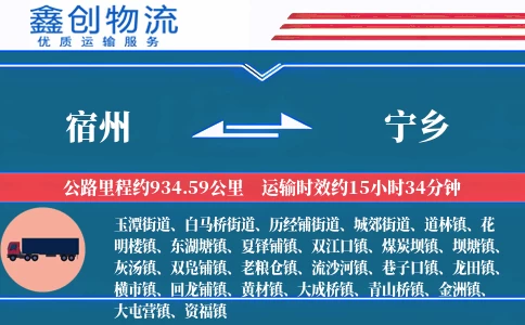 宿州到宁乡物流公司