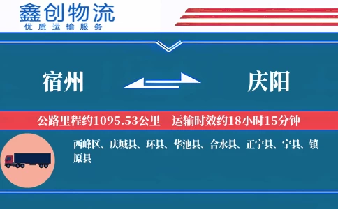 宿州到庆阳物流公司