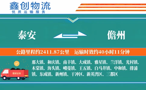 泰安到儋州物流公司