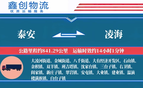 泰安到凌海物流公司