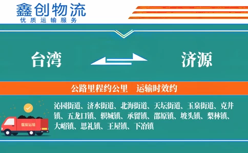 台湾到济源物流公司