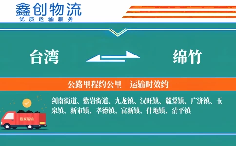 台湾到绵竹物流公司