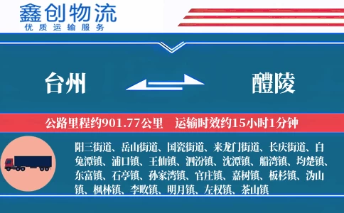 台州到醴陵物流公司